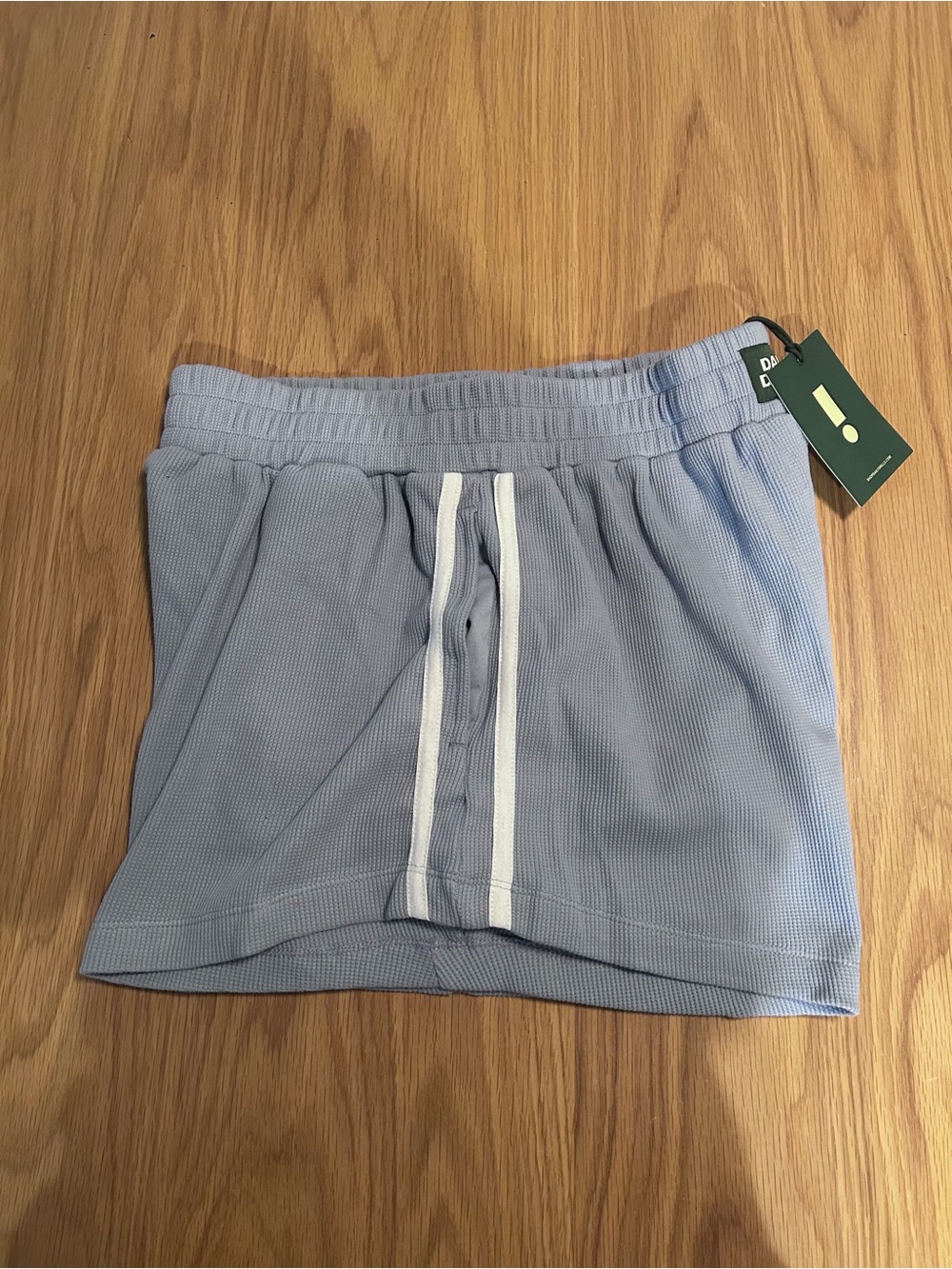 Daily Drills Thermal Resort Shorts - Mist Blue with White Stripe Size M/L NWT